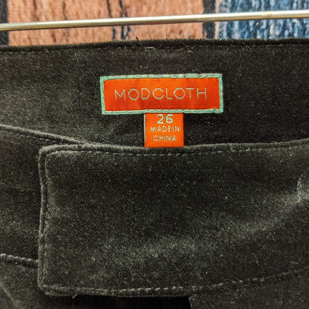 Modcloth Velvet Pants - Picture 4 of 8